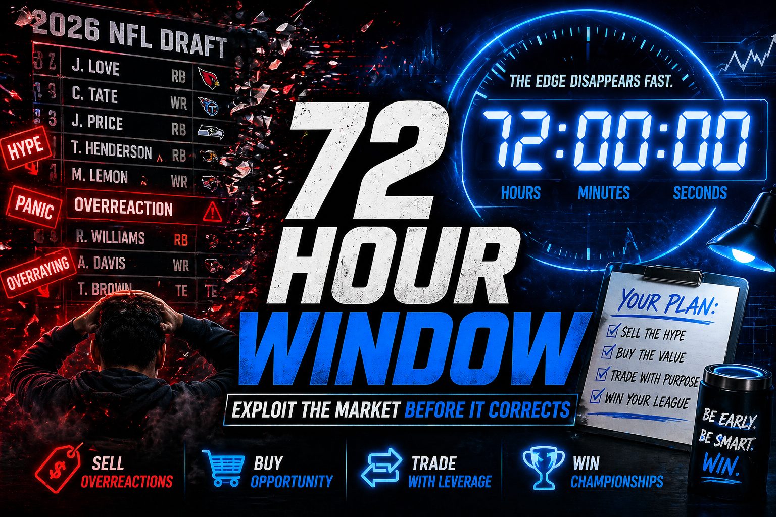 72-Hour Post-Draft Fantasy Football Strategy: 2026 NFL Draft